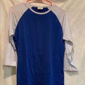 NWOT Lularoe Blue And White Randy - S